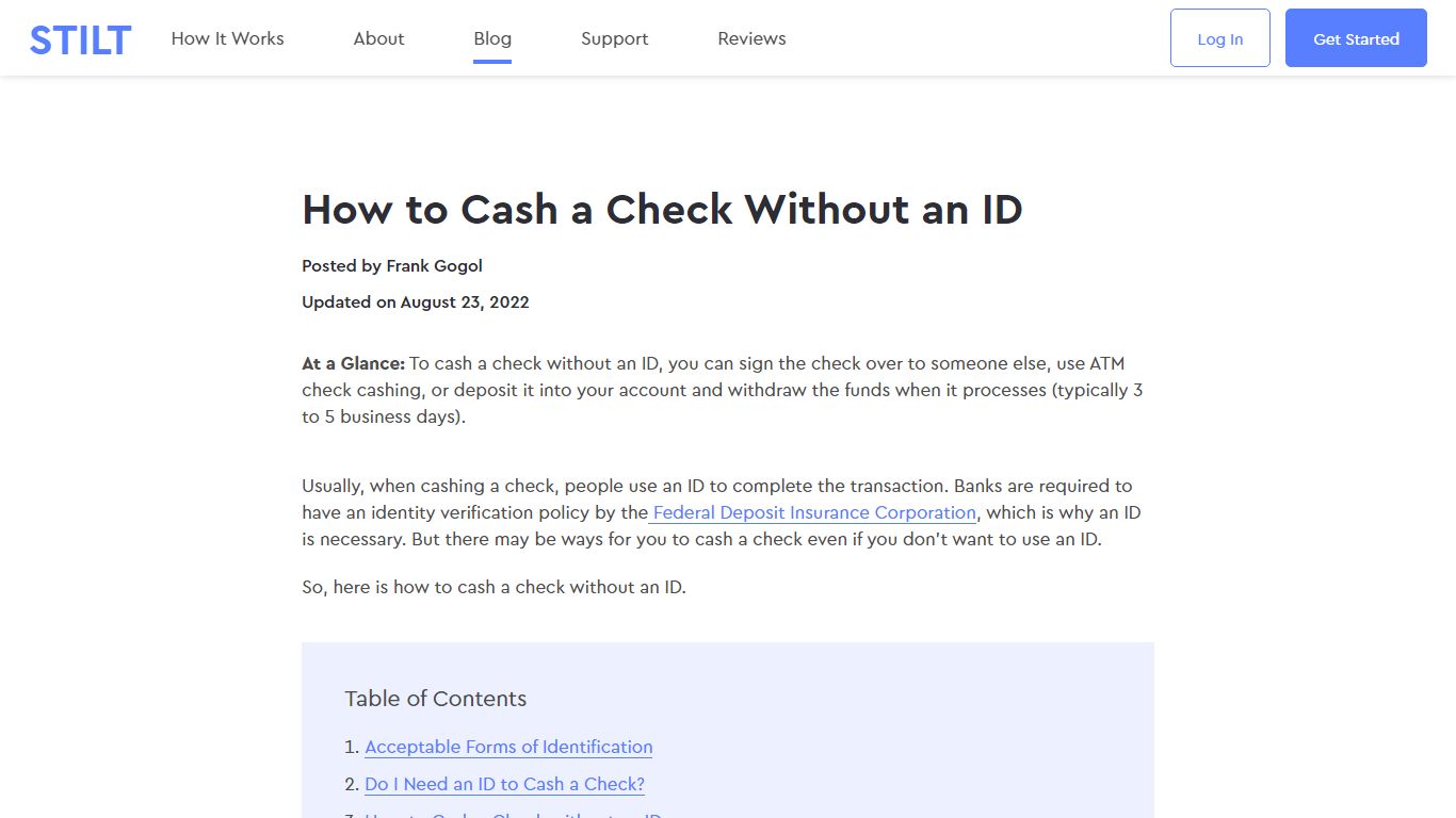 How to cash a check without an ID in a few easy steps [2022] - Stilt Blog